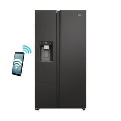 Haier Ψυγείο Ντουλάπα 601lt Total NoFrost Υ177.5xΠ90.5xΒ72.6εκ. Μαύρο HSW79F18DIPT